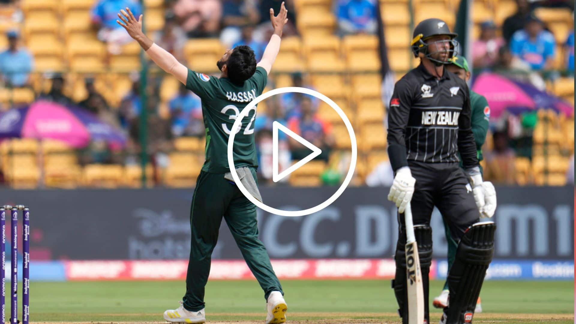 [Watch] NZ Lose Devon Conway Early As Hasan Ali Draws First Blood